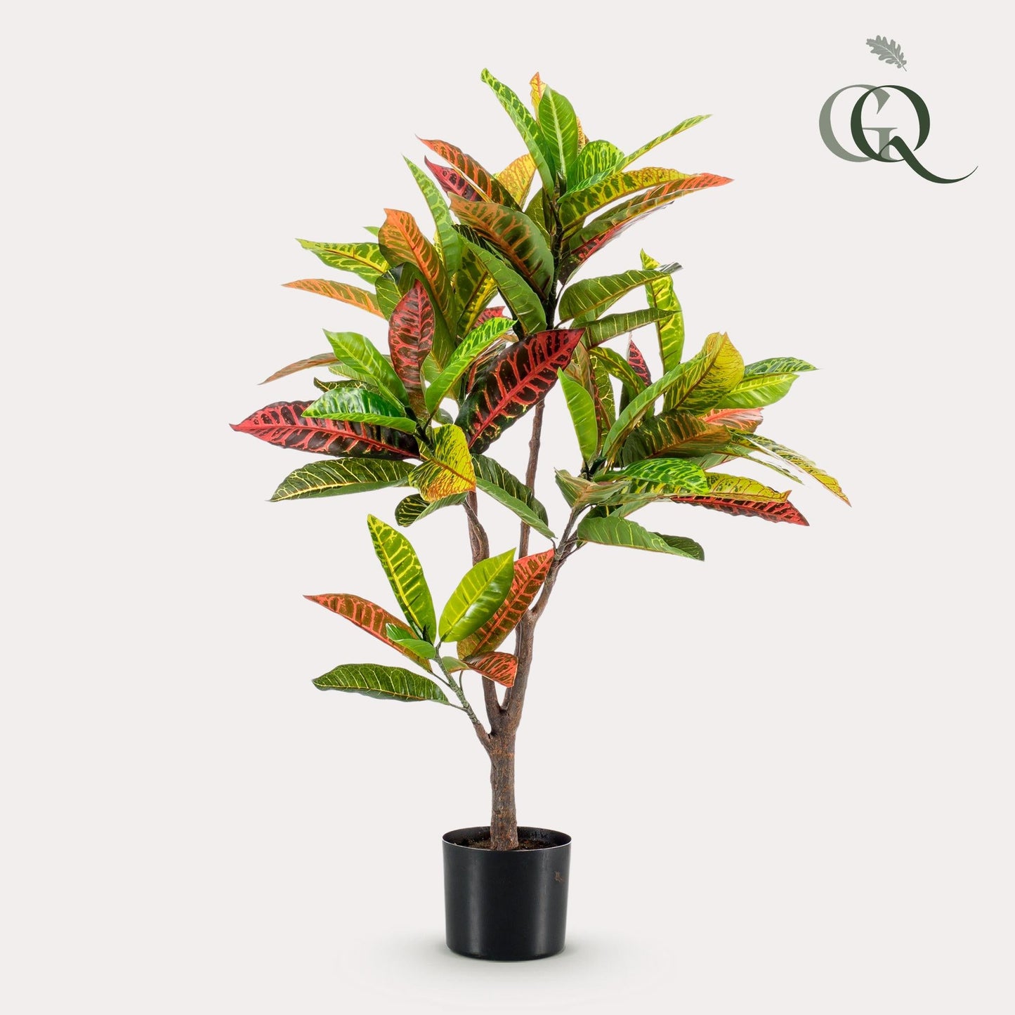 Kunstplant - Croton Codiaeum - Wonderstruik - 95 cm - Forestbloom