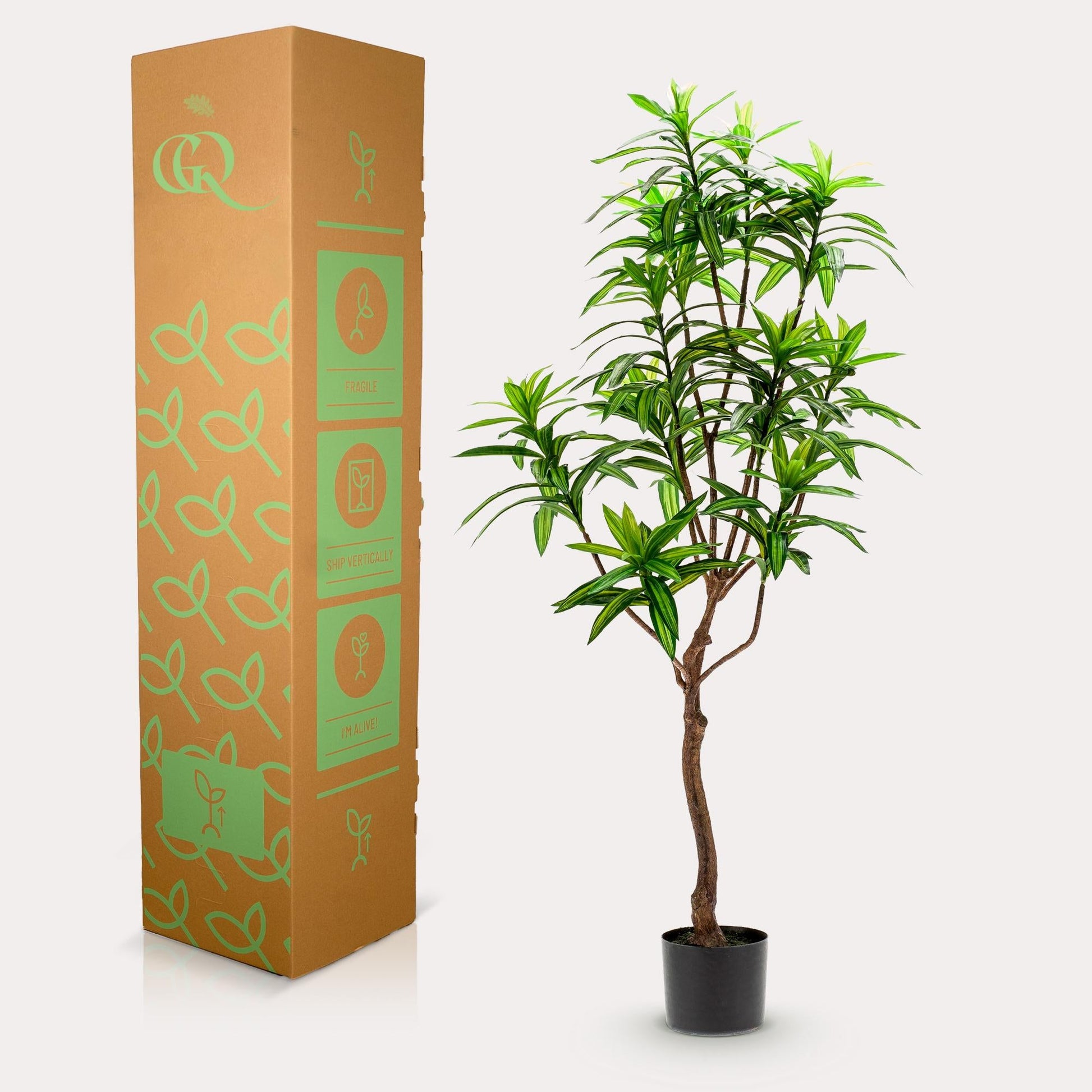 Kunstplant - Dracaena - Drakenboom - 130 cm - Forestbloom