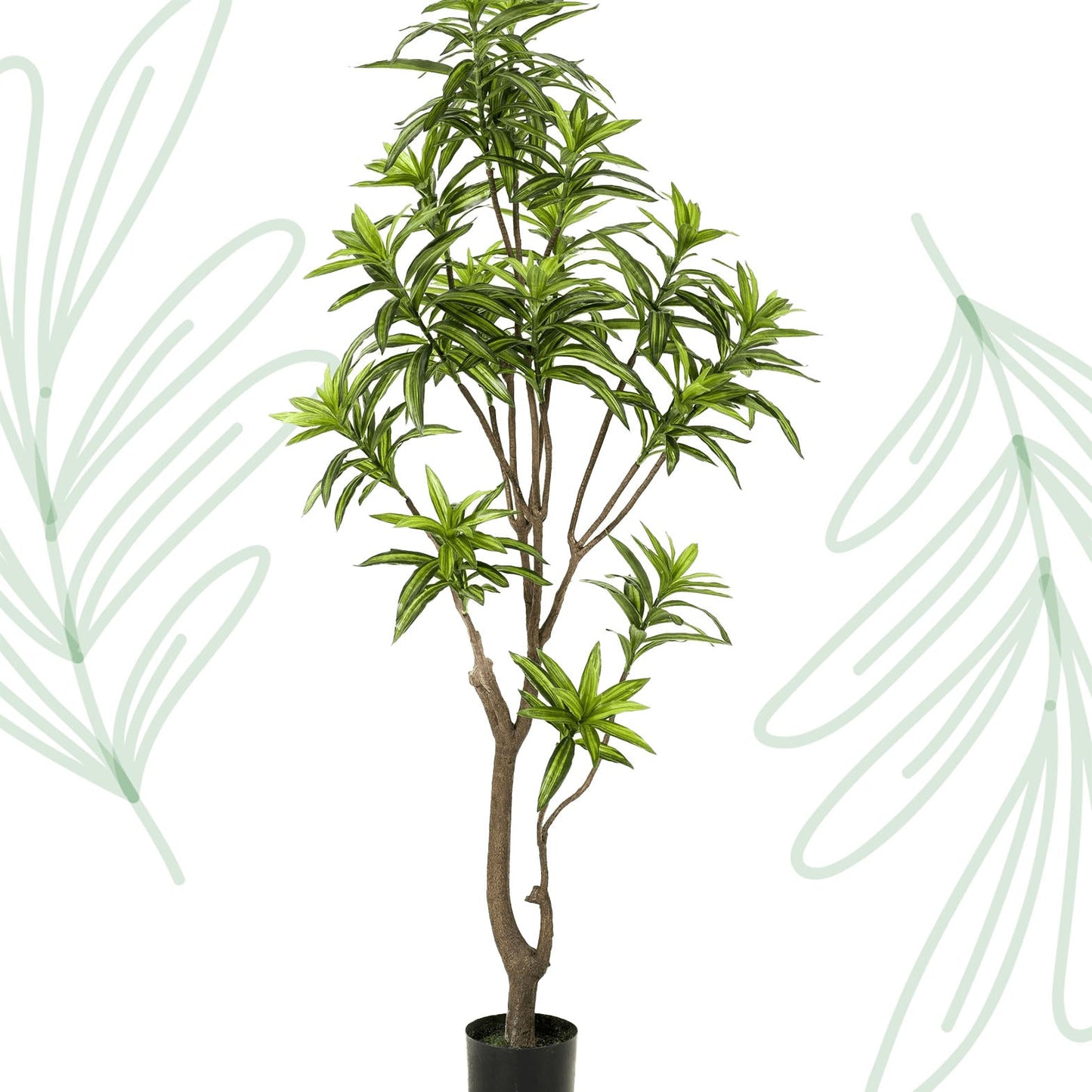 Kunstplant - Dracaena - Drakenboom - 155 cm - Forestbloom