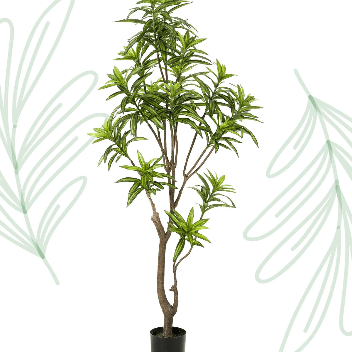 Kunstplant - Dracaena - Drakenboom - 155 cm - Forestbloom