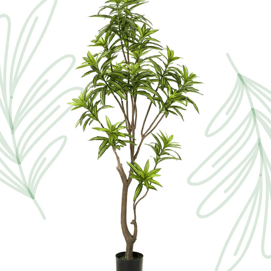 Kunstplant - Dracaena - Drakenboom - 155 cm - Forestbloom