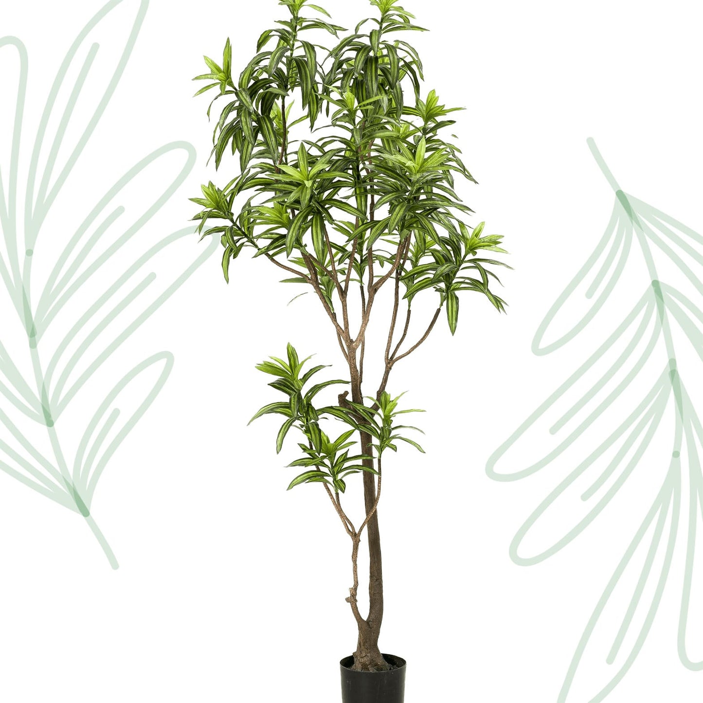 Kunstplant - Dracaena - Drakenboom - 190 cm - Forestbloom