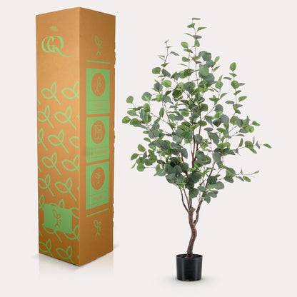 Kunstplant - Eucalyptus - Blauwe Gomboom - 120 cm - Forestbloom