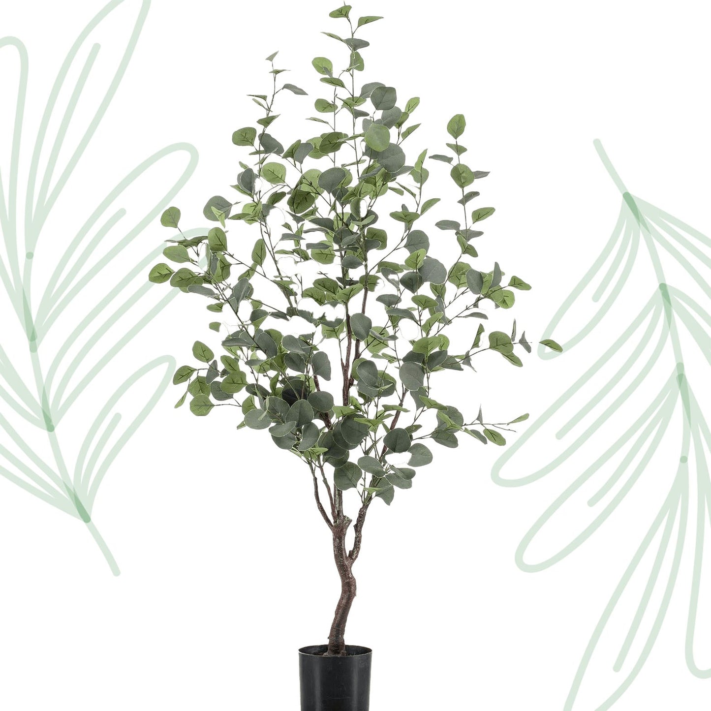 Kunstplant - Eucalyptus - Blauwe Gomboom - 120 cm - Forestbloom