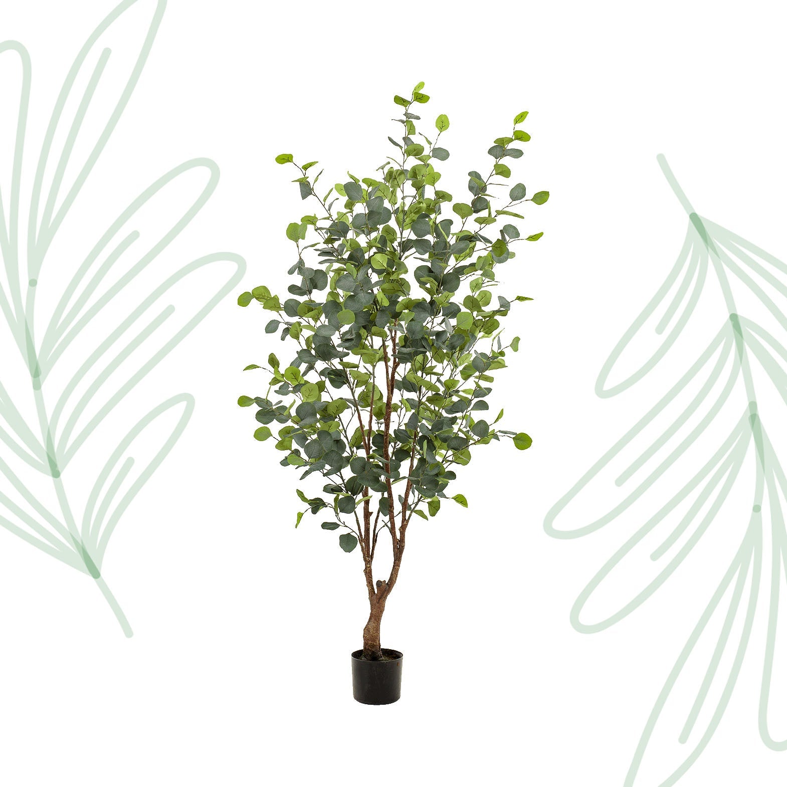 Kunstplant - Eucalyptus - Blauwe Gomboom - 140 cm - Forestbloom