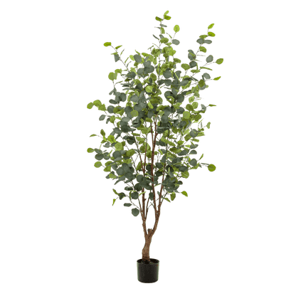 Kunstplant - Eucalyptus - Blauwe Gomboom - 140 cm - Forestbloom
