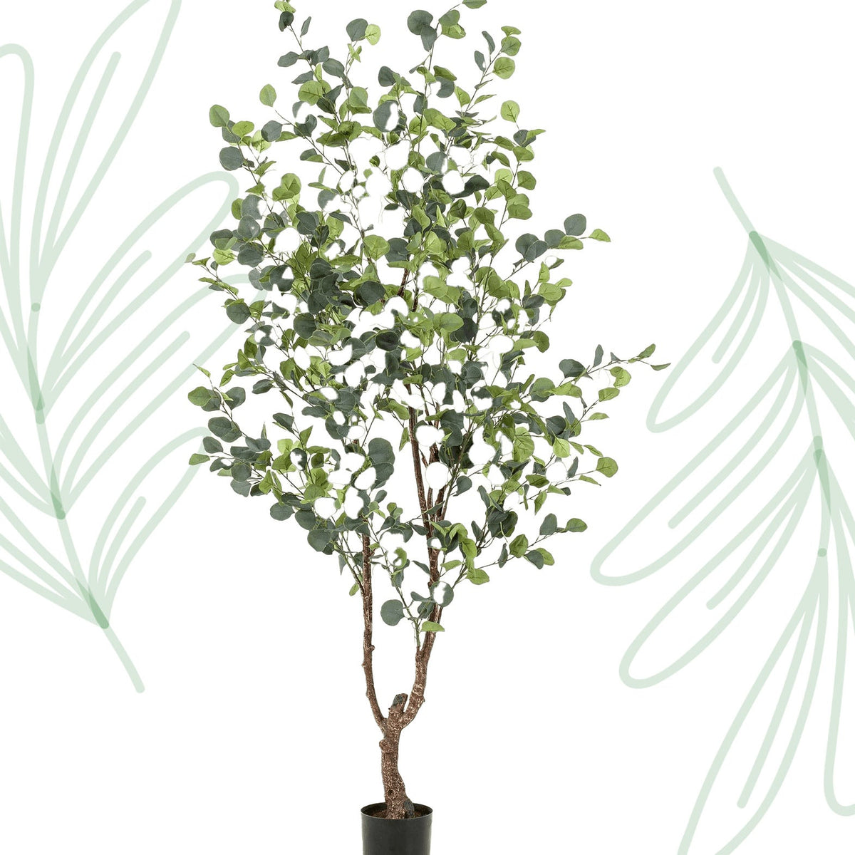 Kunstplant - Eucalyptus - Blauwe Gomboom - 180 cm - Forestbloom