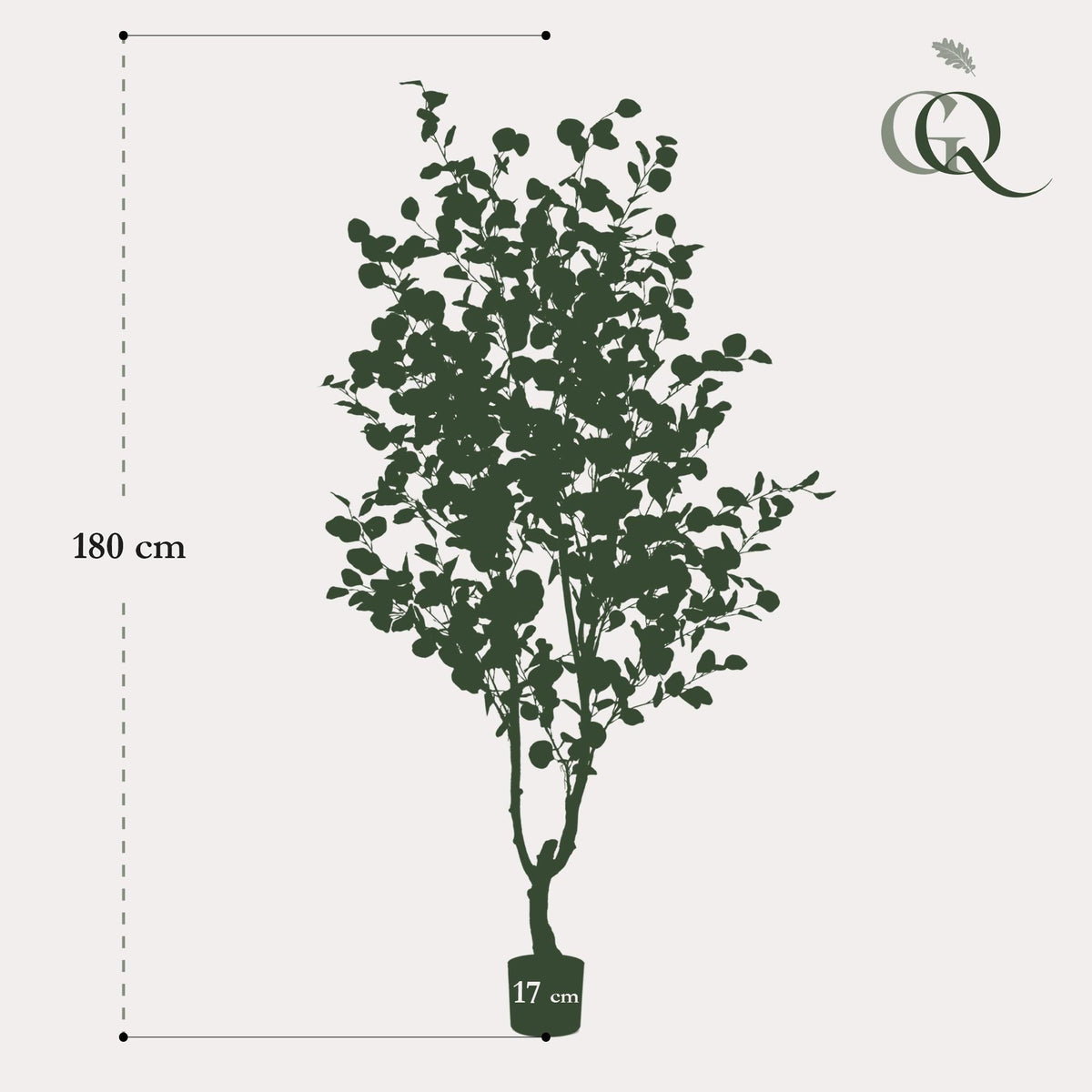 Kunstplant - Eucalyptus - Blauwe Gomboom - 180 cm - Forestbloom