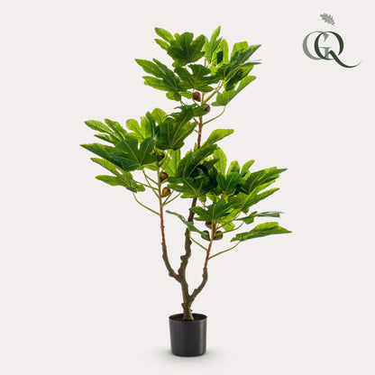 Kunstplant - Ficus Carica - Vijgenboom - 95 cm - Forestbloom