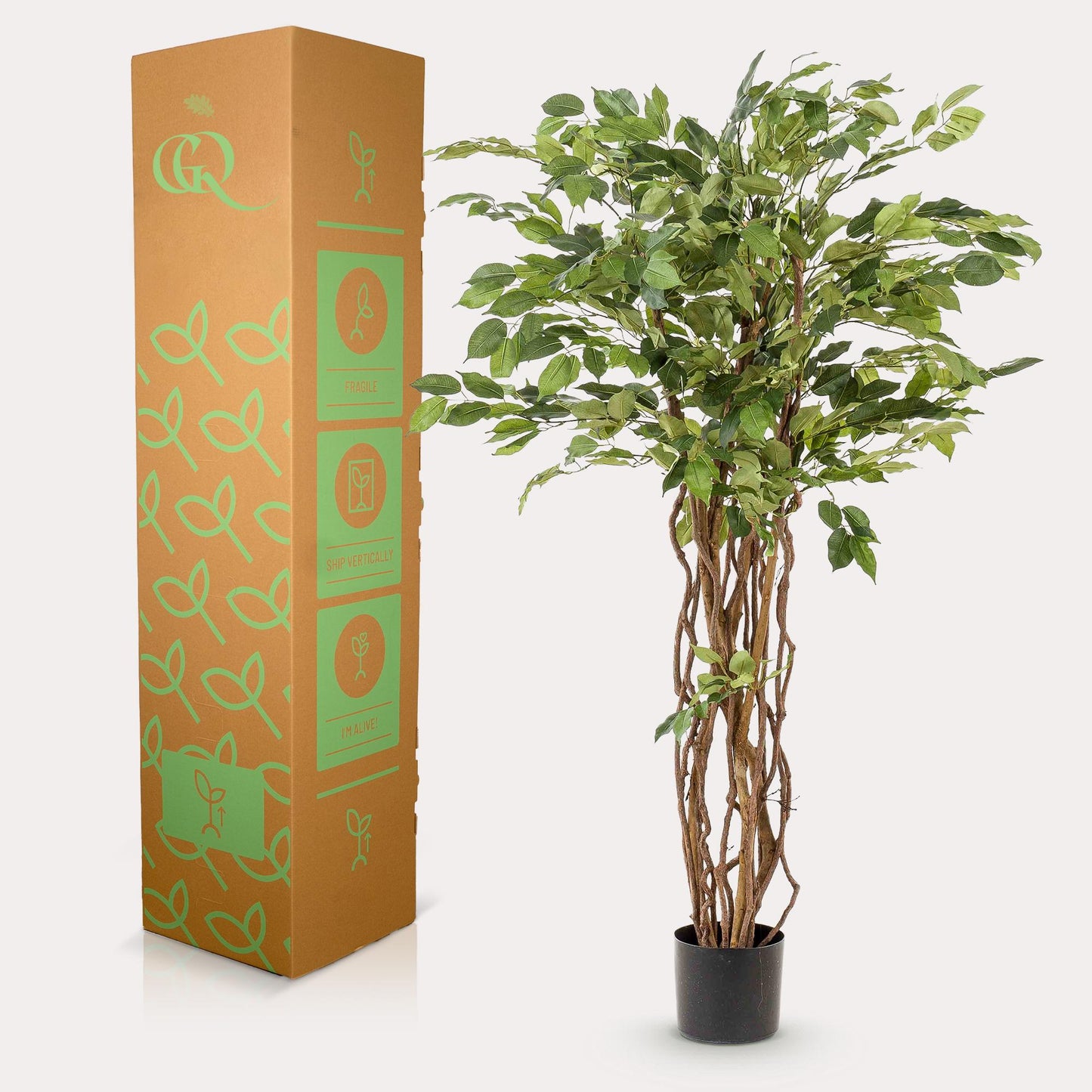 kunstplant - Ficus liana - Vioolbladplant - 140 cm - Forestbloom