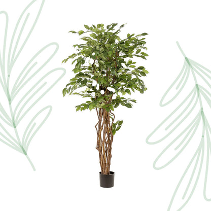 Kunstplant - Ficus liana - Vioolbladplant - 170 cm - Forestbloom