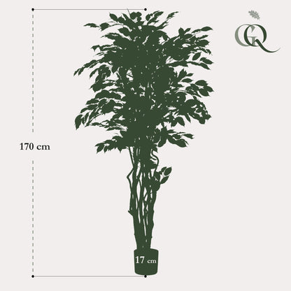 Kunstplant - Ficus liana - Vioolbladplant - 170 cm - Forestbloom