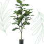 Kunstplant - Ficus Lyrata - Tabaksplant - 120 cm - Forestbloom