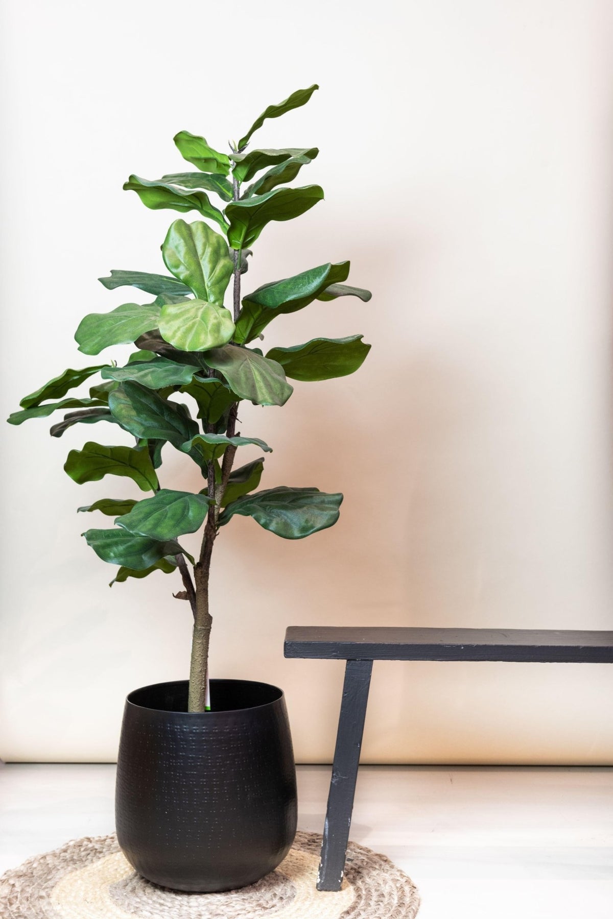 Kunstplant - Ficus Lyrata - Tabaksplant - 120 cm - Forestbloom