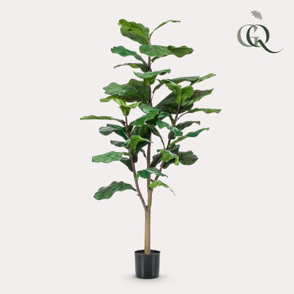 Kunstplant - Ficus Lyrata - Tabaksplant - 120 cm - Forestbloom