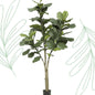 Kunstplant - Ficus Lyrata - Tabaksplant - 180 cm - Forestbloom