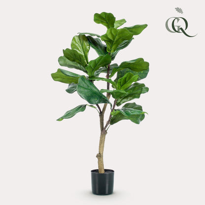 Kunstplant - Ficus Lyrata - Tabaksplant - 90 cm - Forestbloom
