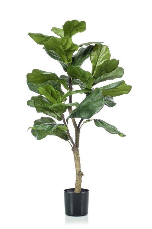 Kunstplant - Ficus Lyrata - Tabaksplant - 90 cm - Forestbloom