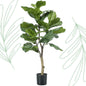 Kunstplant - Ficus Lyrata - Tabaksplant - 90 cm - Forestbloom
