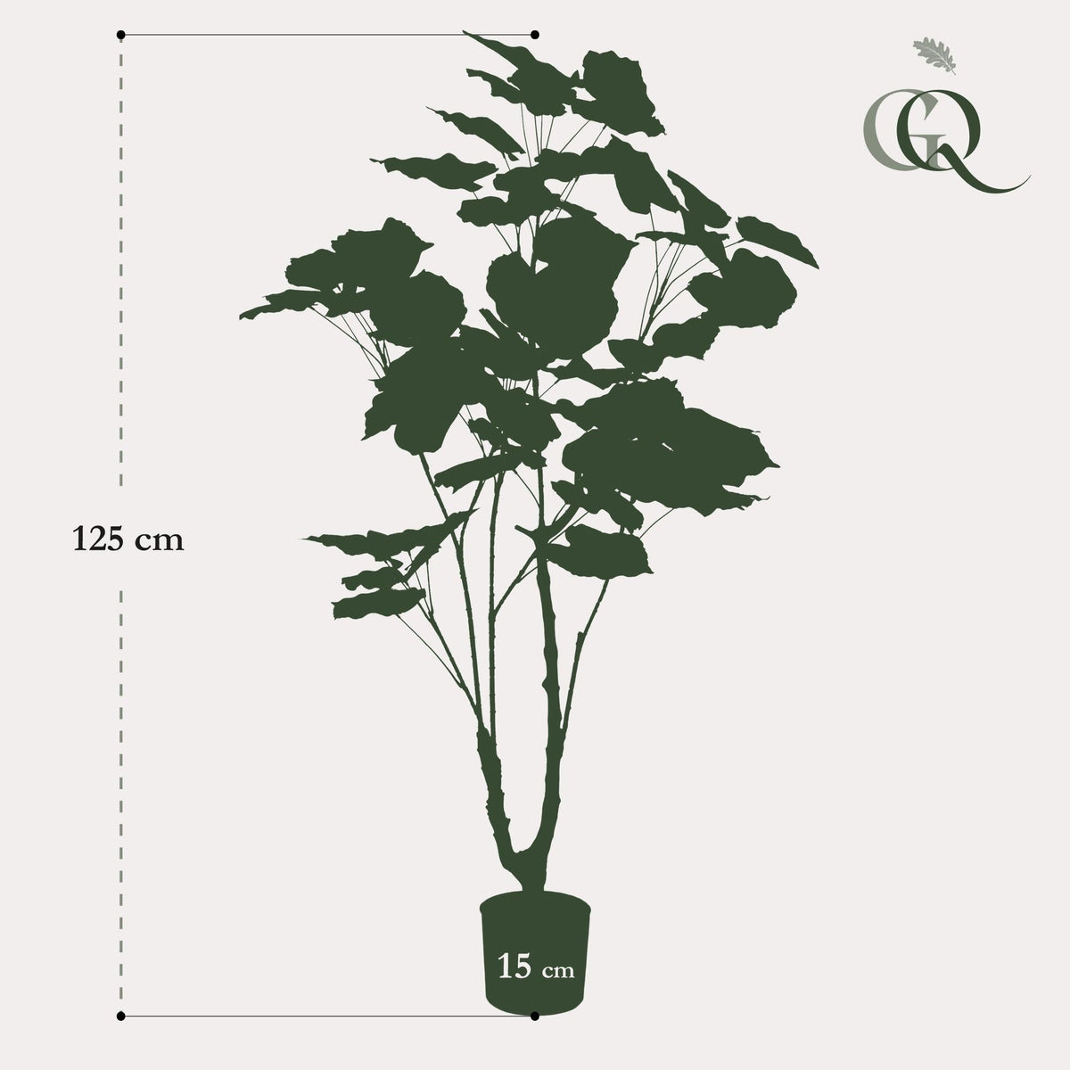 Kunstplant - Ficus umbellate - Afrikaanse vijg - 125 cm - Forestbloom