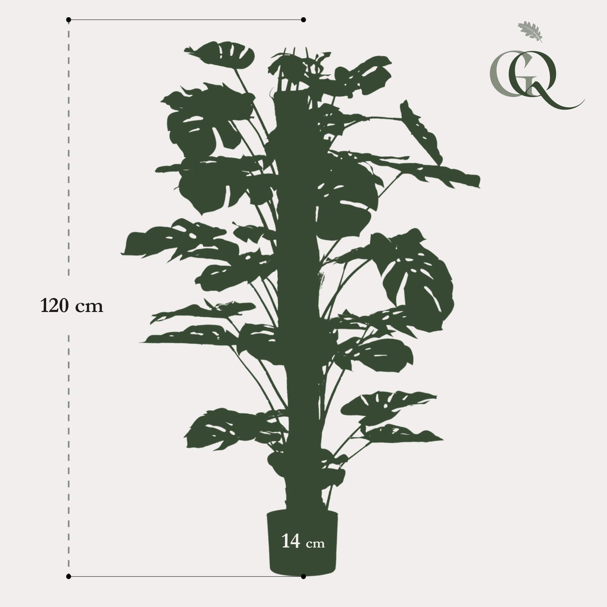Kunstplant - Monstera Deliciosa - 120 cm - Forestbloom