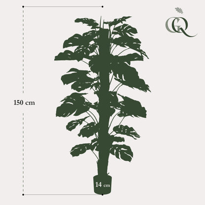 Kunstplant - Monstera Deliciosa - 150 cm - Forestbloom