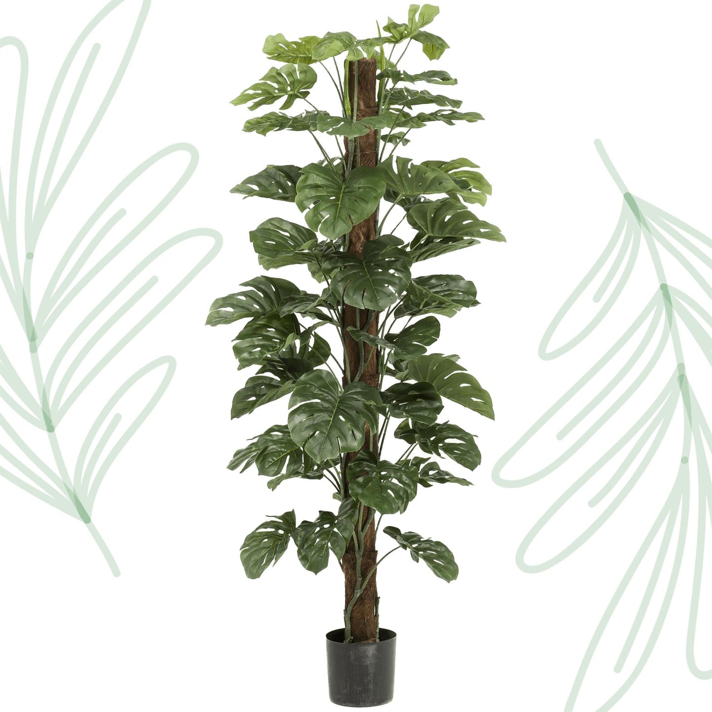 Kunstplant - Monstera Deliciosa - 180 cm - Forestbloom