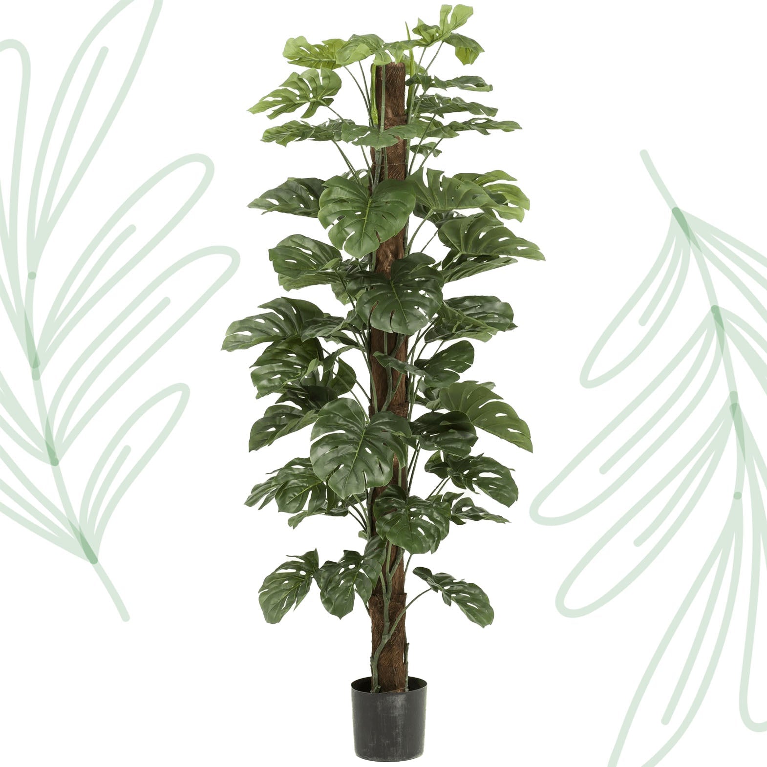 Kunstplant - Monstera Deliciosa - 180 cm - Forestbloom