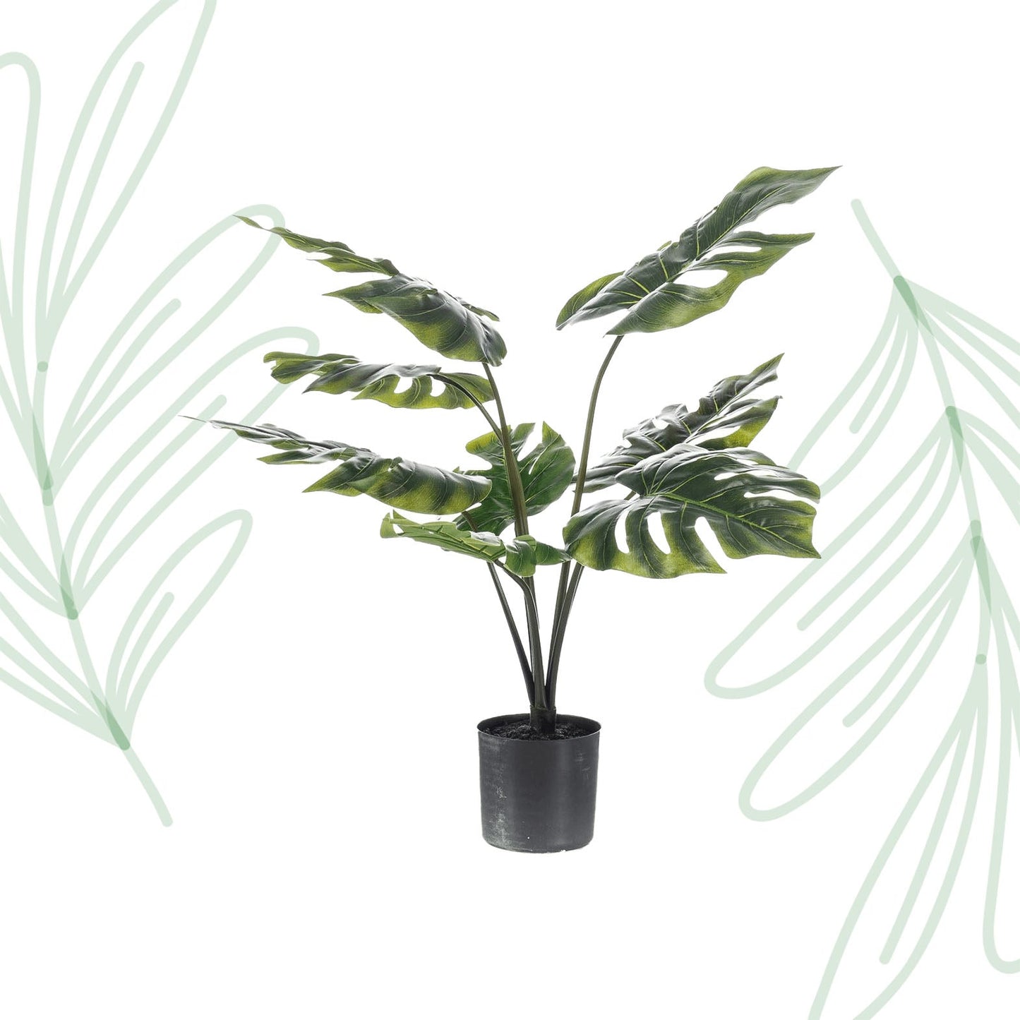 Kunstplant - Monstera Deliciosa - 65 cm - Forestbloom