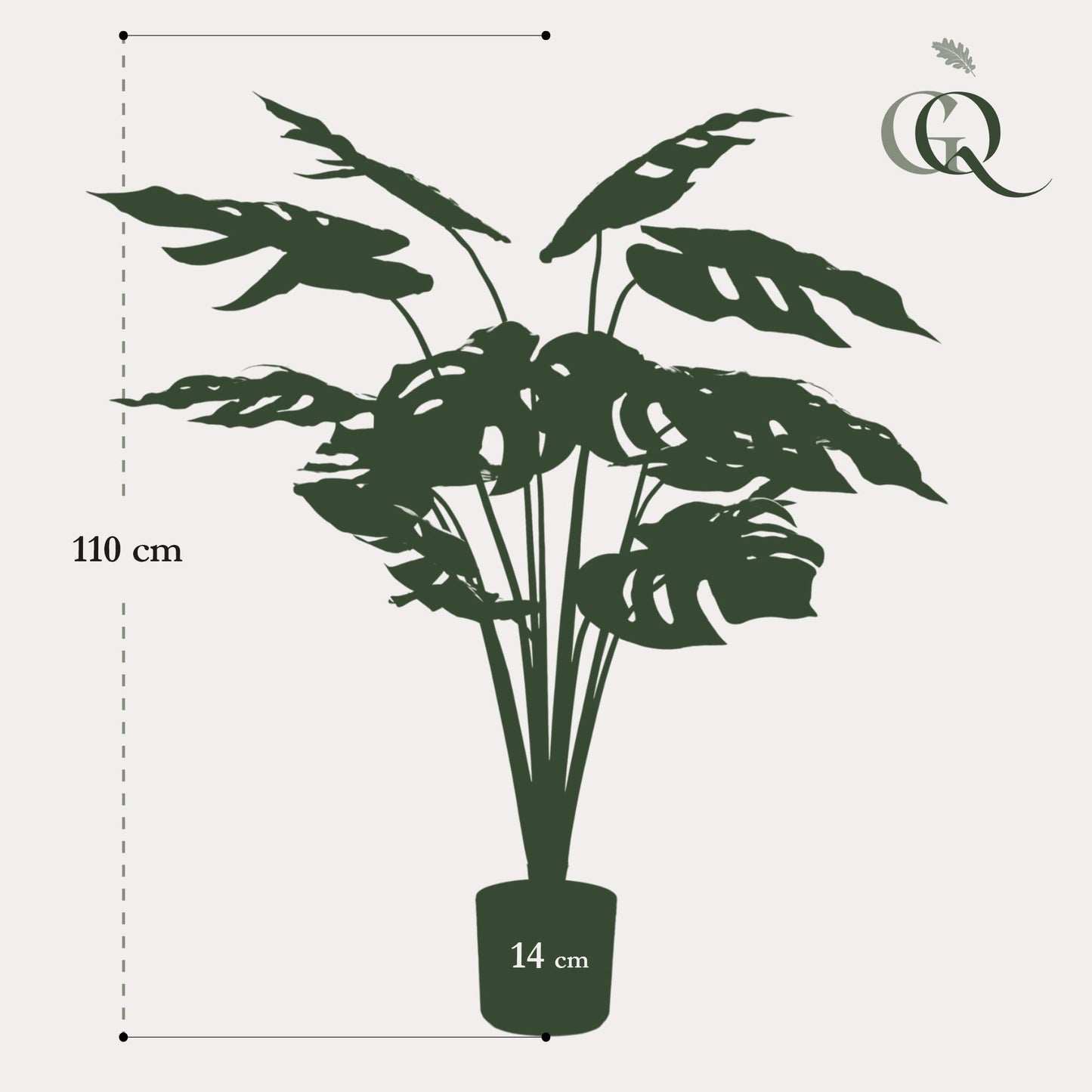 Kunstplant - Monstera Deliciosa - 95 cm - Forestbloom