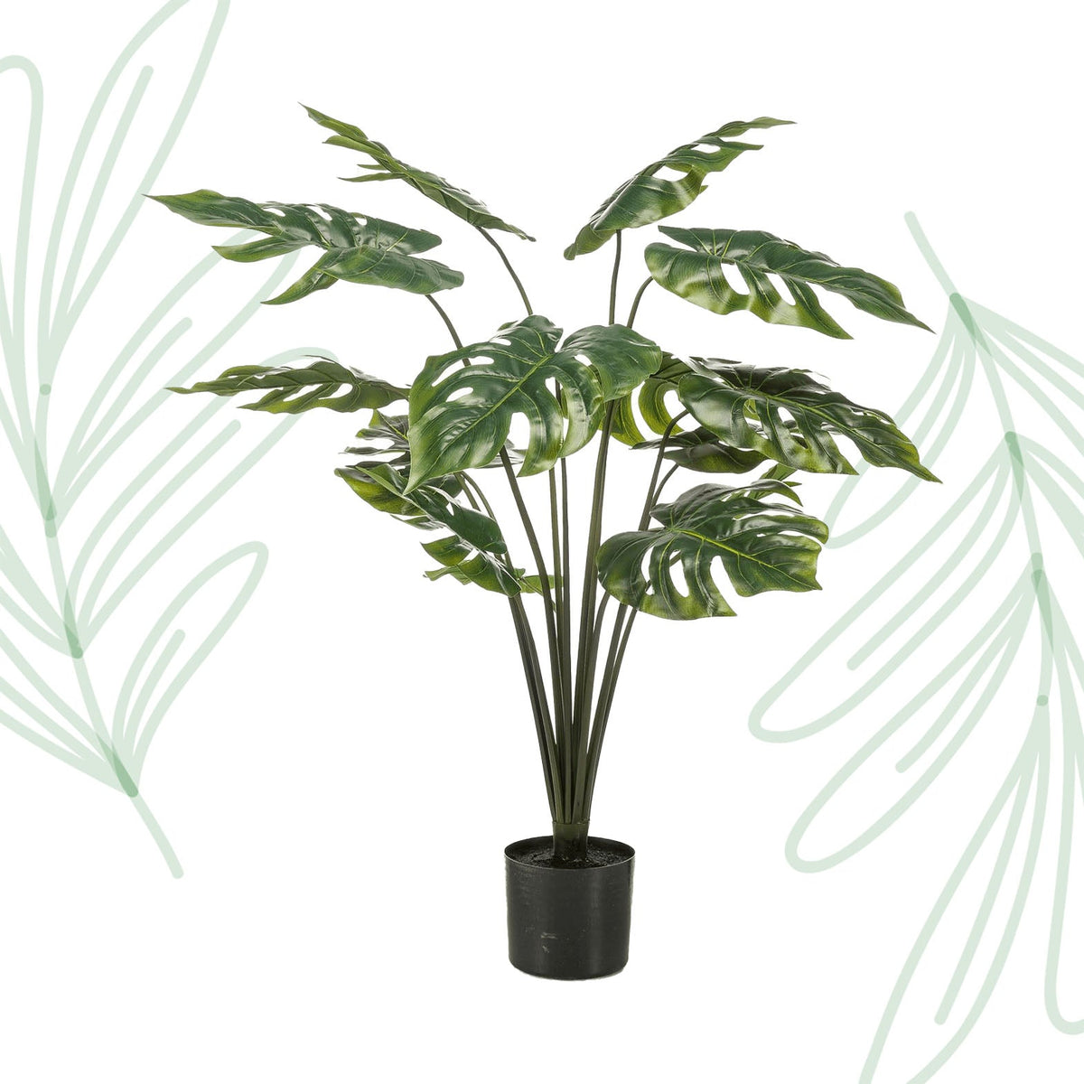 Kunstplant - Monstera Deliciosa - 95 cm - Forestbloom