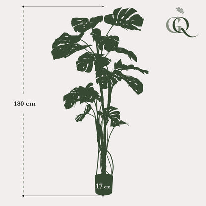 Kunstplant - Monstera - Gatenplant - 180 cm - Forestbloom