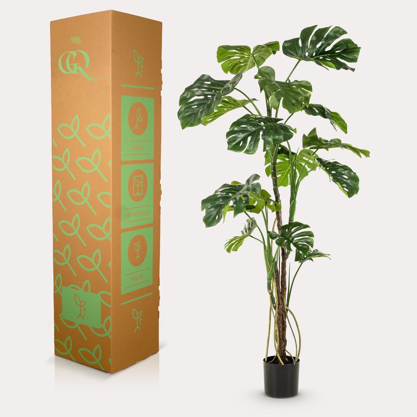 Kunstplant - Monstera - Gatenplant - 180 cm - Forestbloom