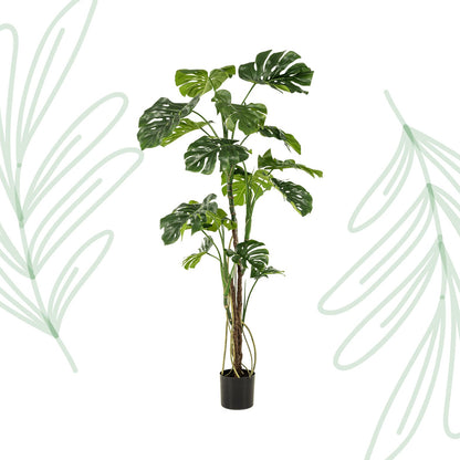Kunstplant - Monstera - Gatenplant - 180 cm - Forestbloom