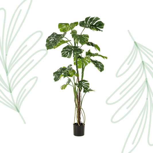 Kunstplant - Monstera - Gatenplant - 180 cm - Forestbloom
