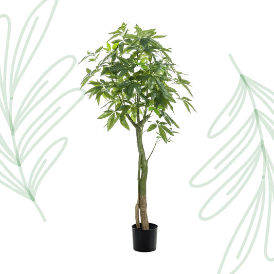 Kunstplant - Pachira Aquatica - Geldboom - 150 cm - Forestbloom