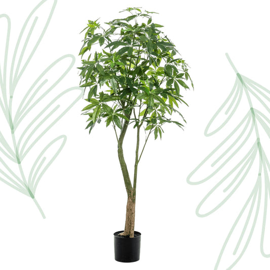 Kunstplant - Pachira Aquatica - Geldboom - 180 cm - Forestbloom