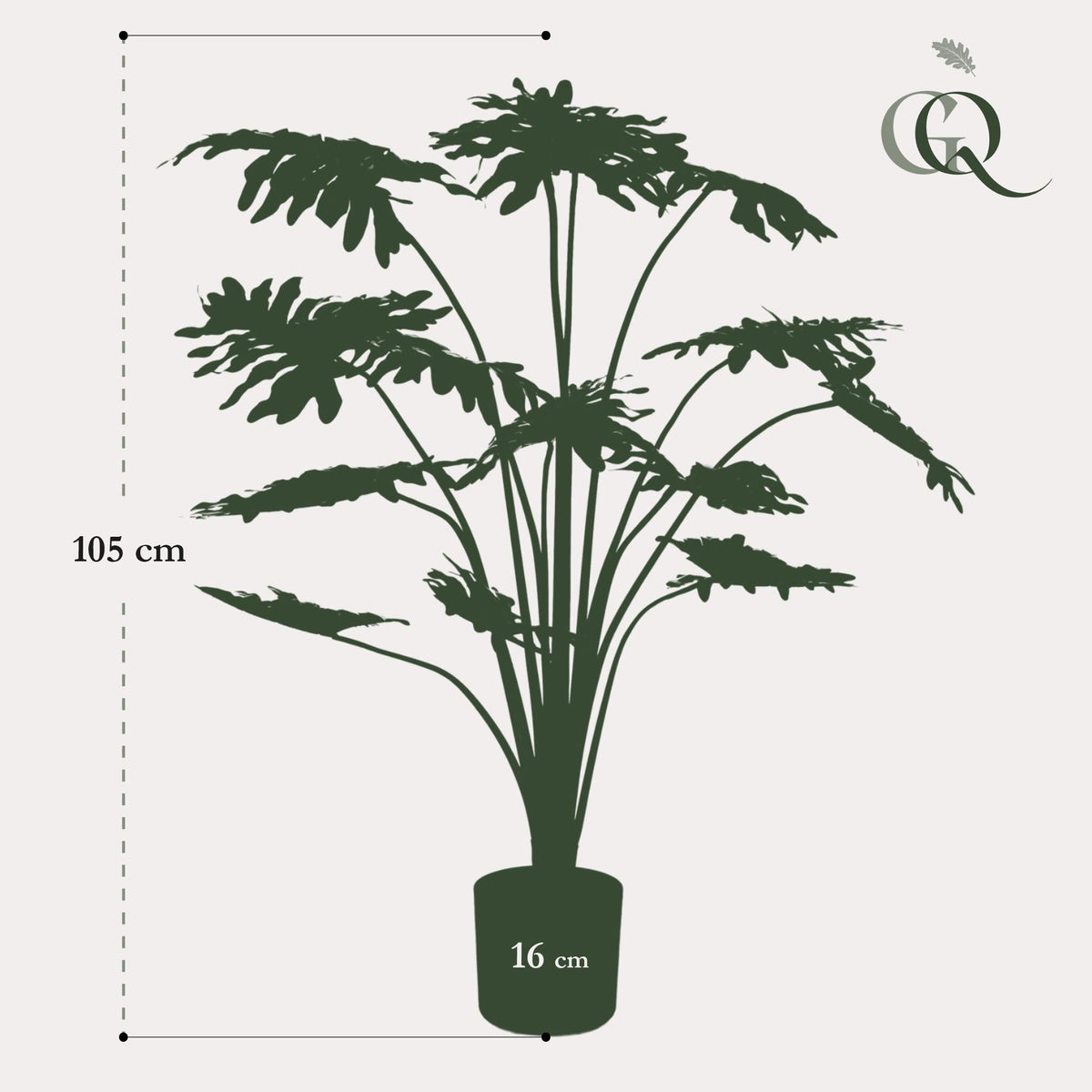 Kunstplant - Philodendron - 105 cm - Forestbloom
