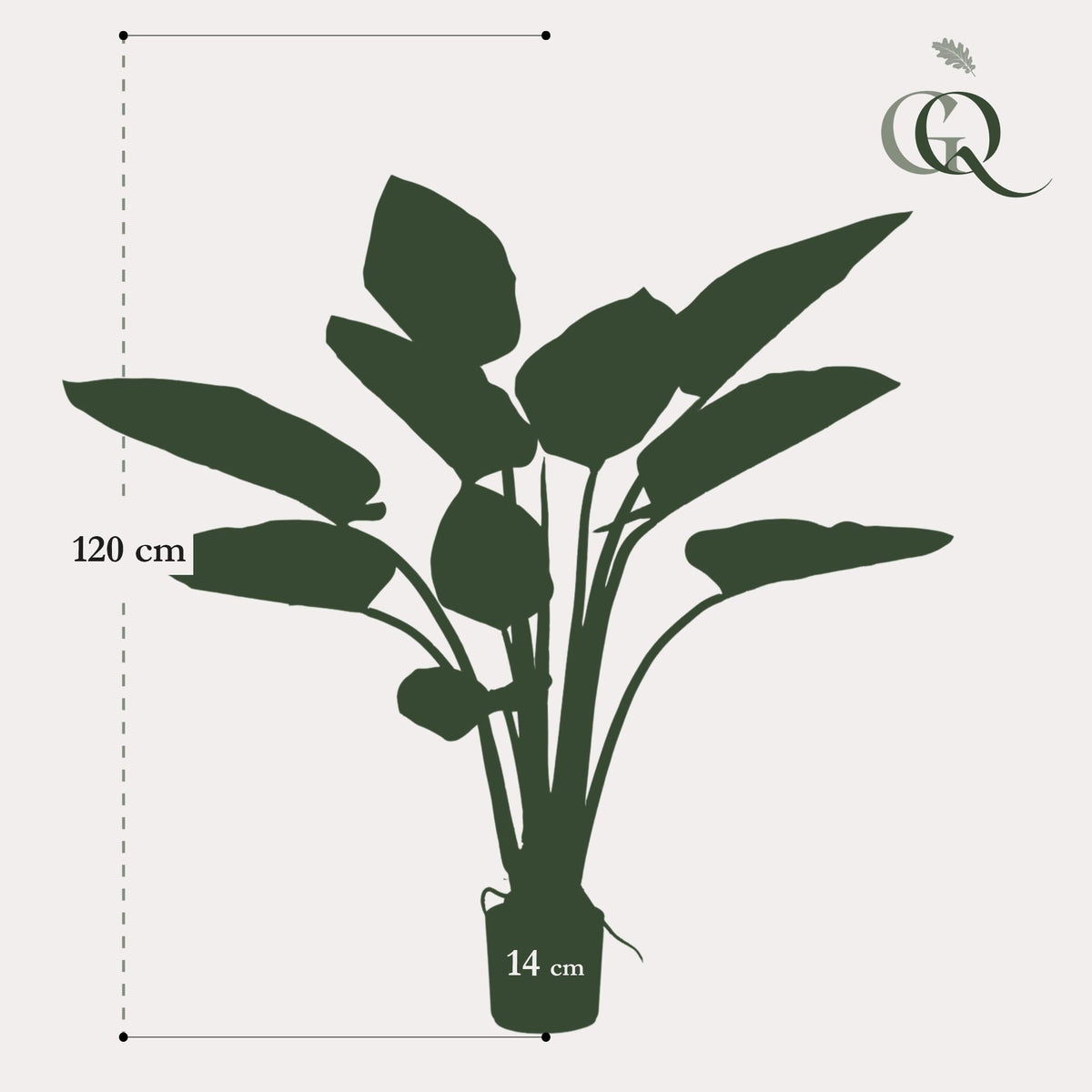 Kunstplant - Philodendron - 120 cm - Forestbloom