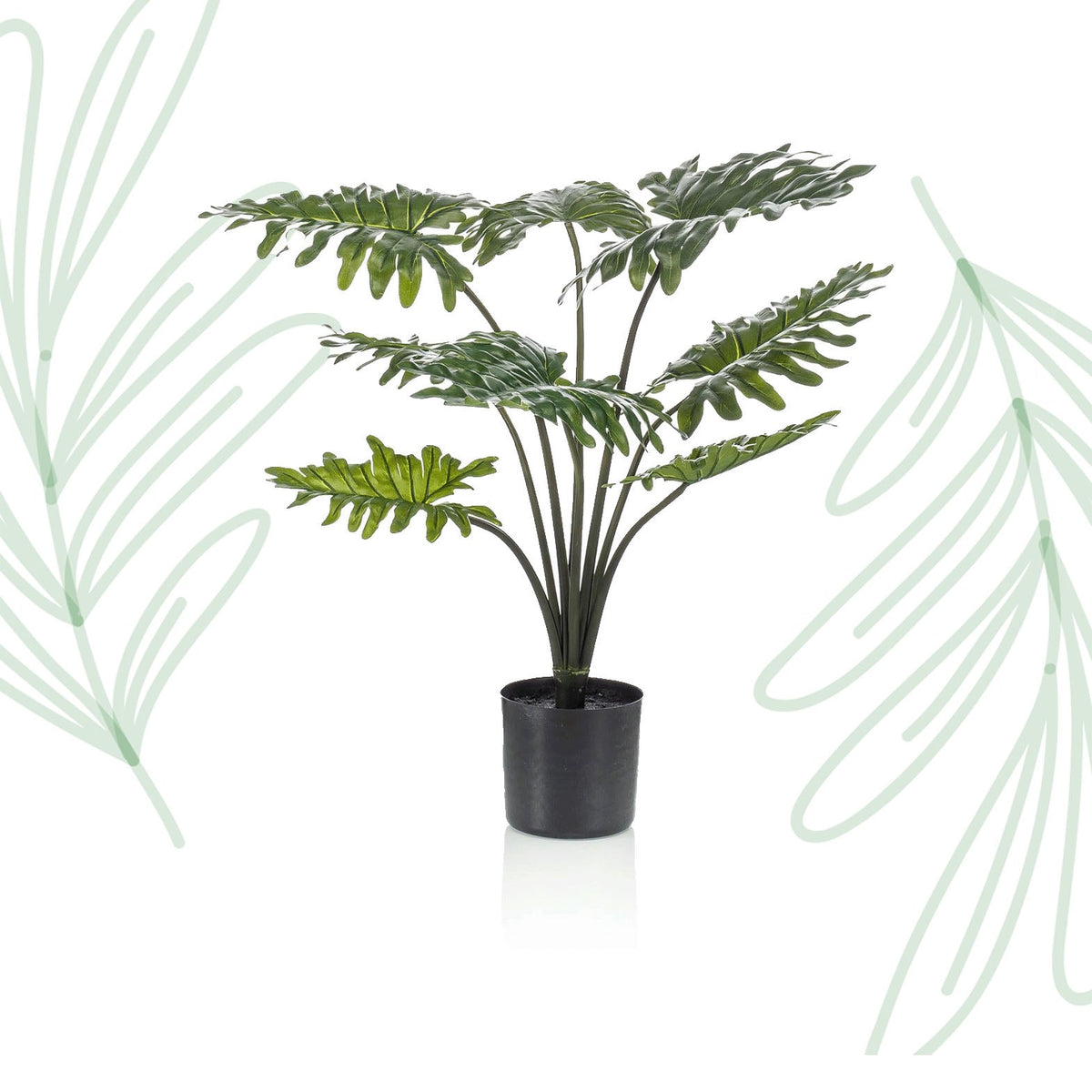 Kunstplant - Philodendron - 60 cm - Forestbloom