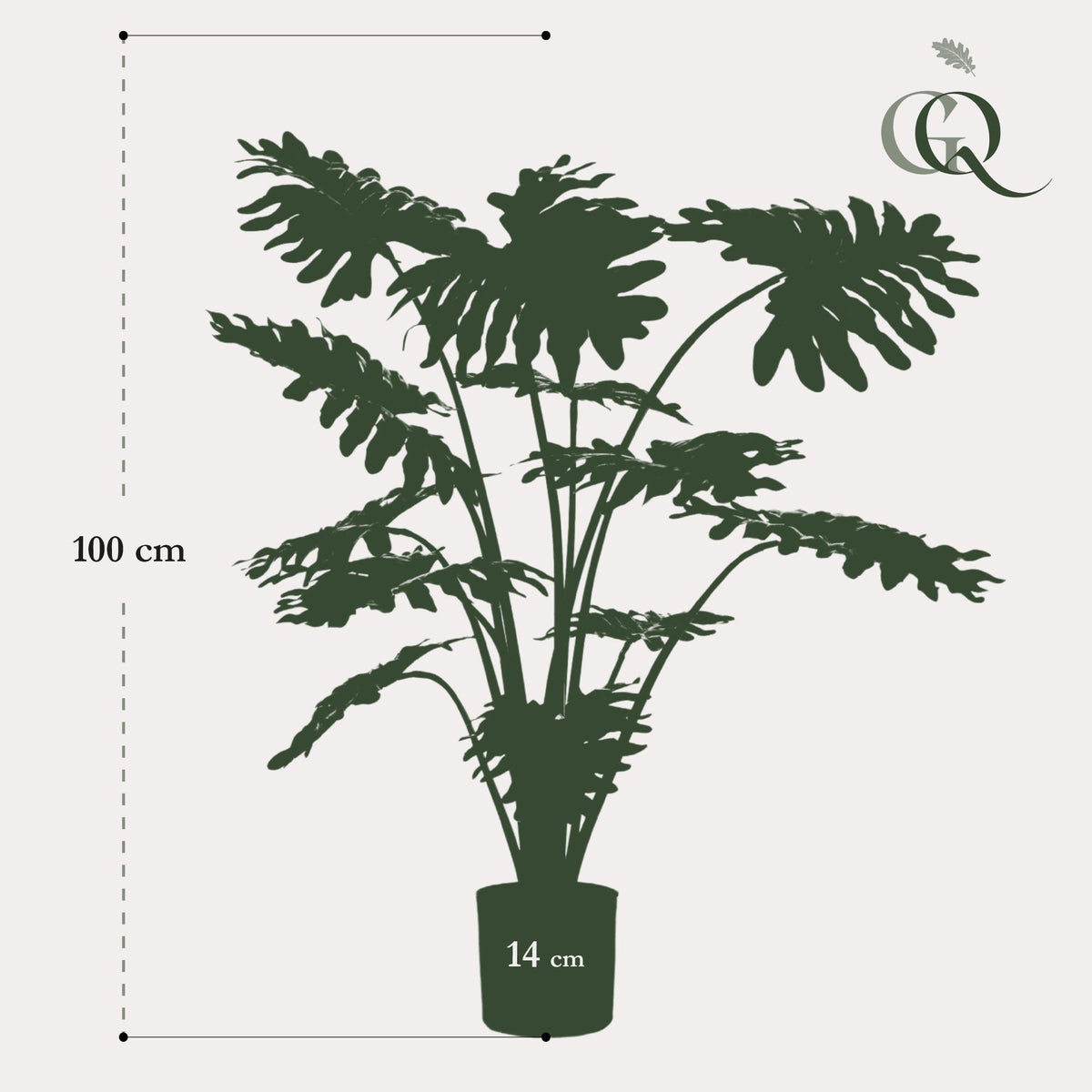 Kunstplant - Philodendron - 80 cm - Forestbloom