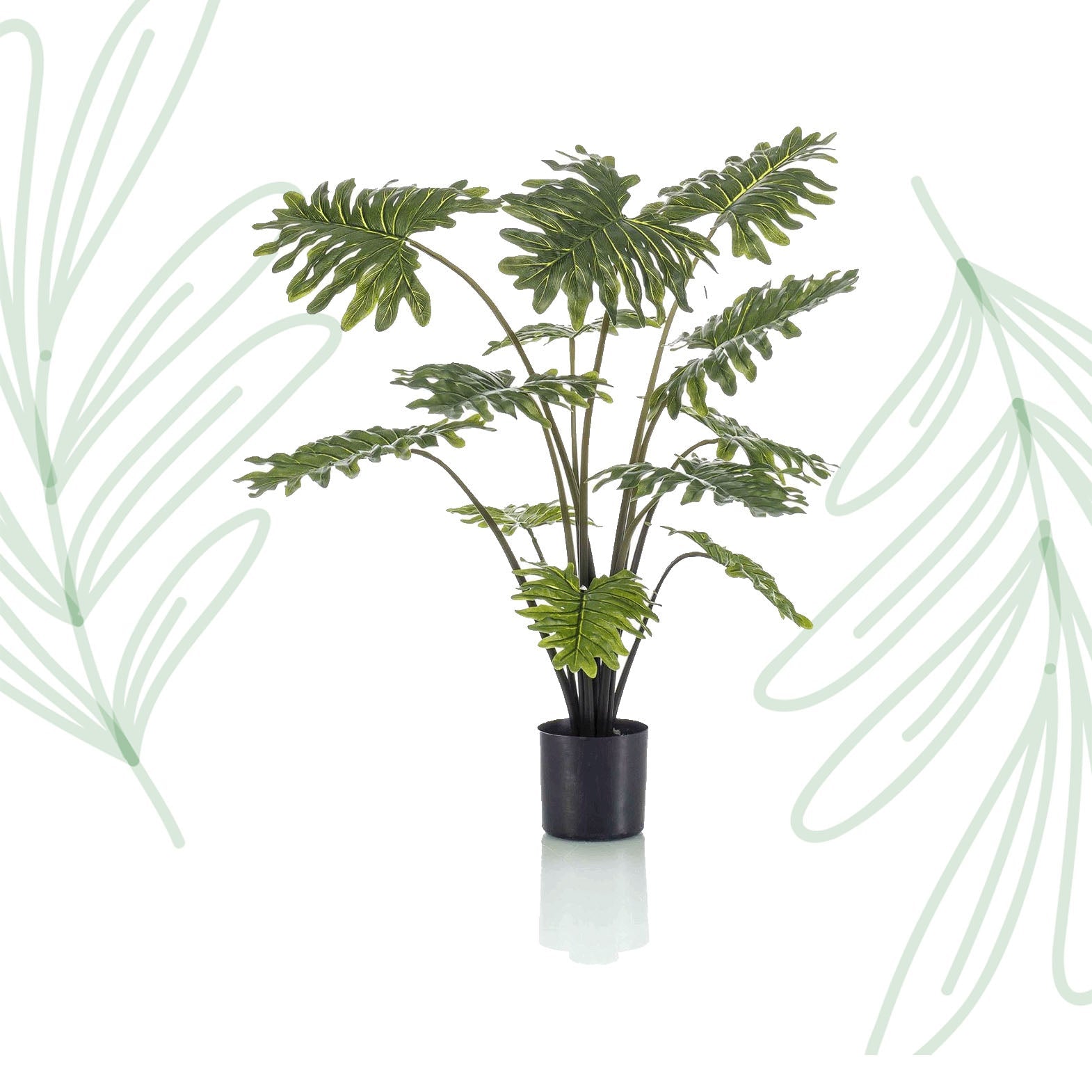Kunstplant - Philodendron - 80 cm - Forestbloom