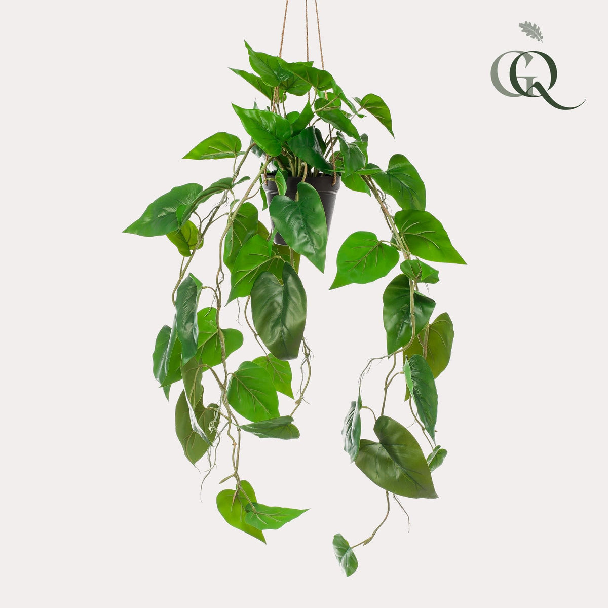 Kunstplant - Philodendron scandens - Klimmende Boomliefhebber - 80 cm - Forestbloom