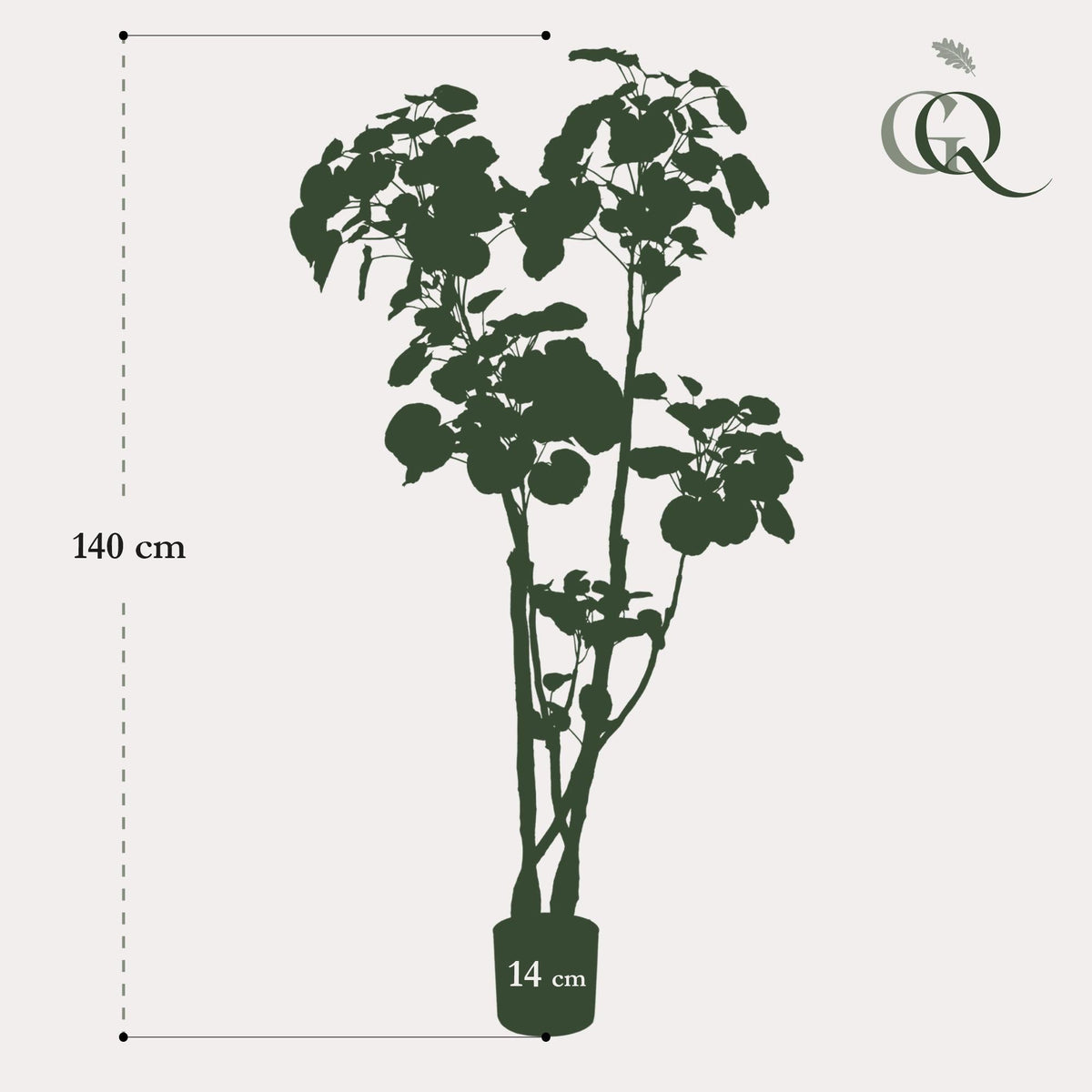 Kunstplant - Polyscias - Aralia - 135 cm - Forestbloom