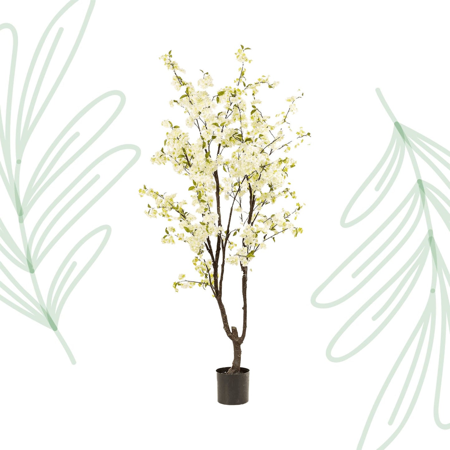 Kunstplant - Prunus - Kersenbloesem - 210cm - Forestbloom