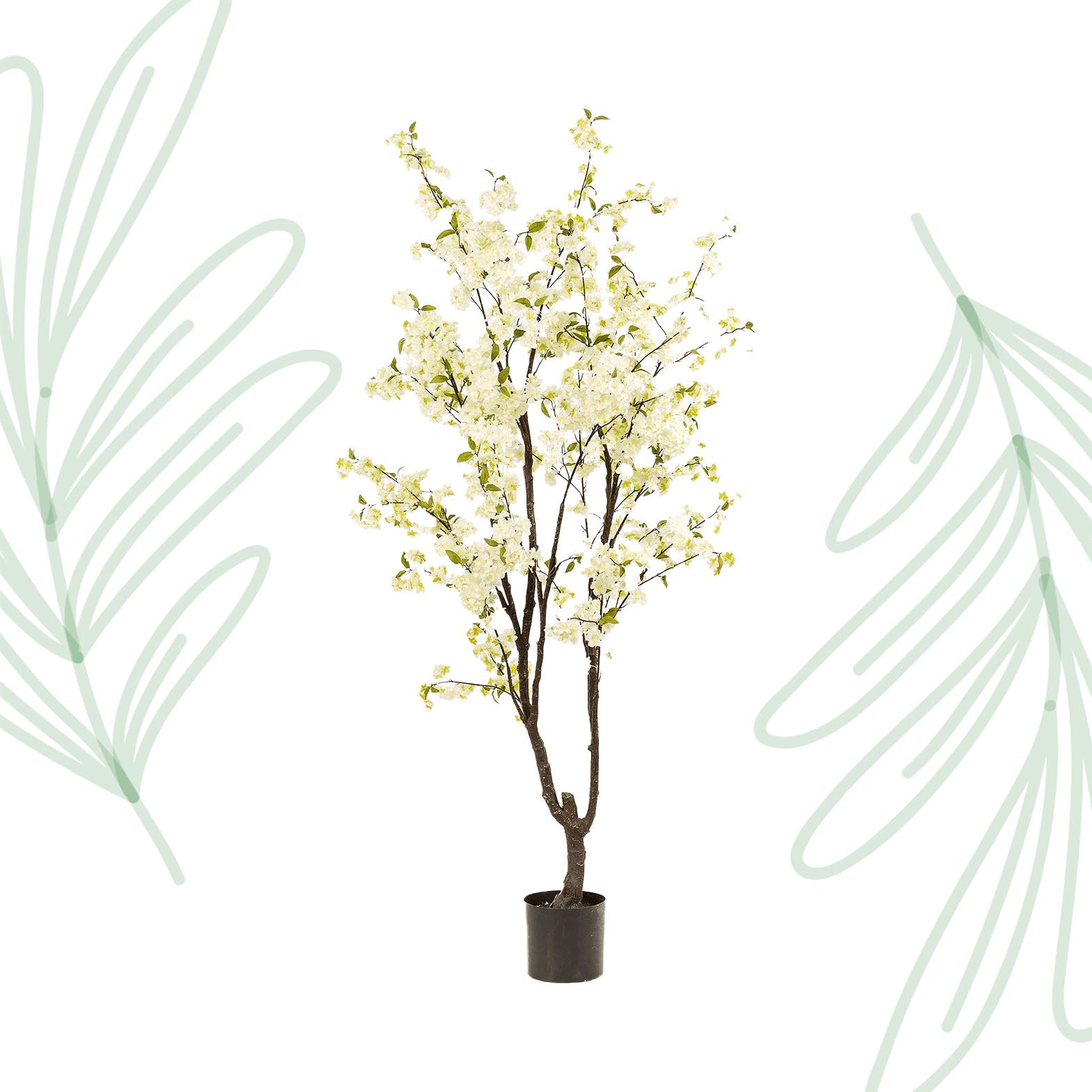 Kunstplant - Prunus - Kersenbloesem - 210cm - Forestbloom