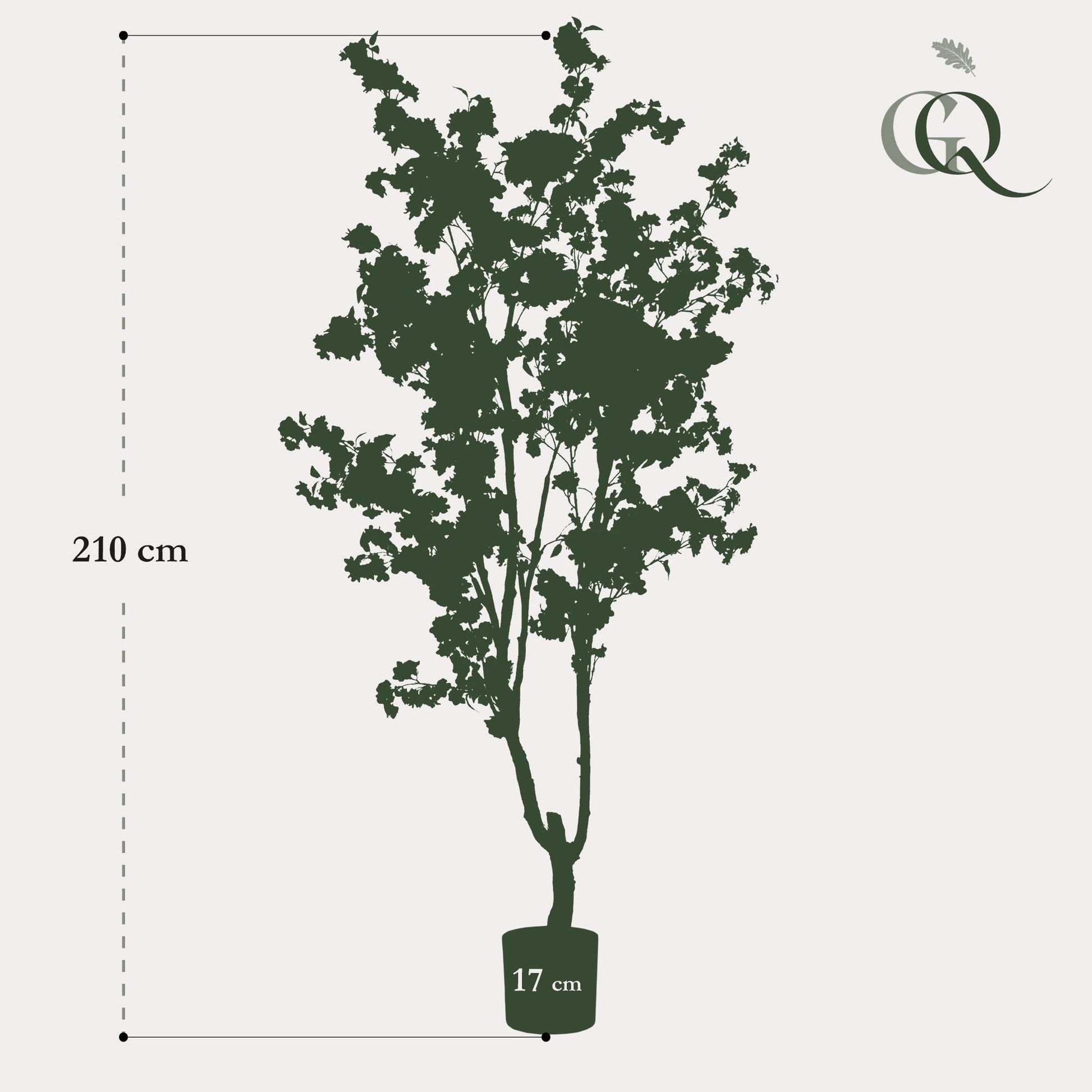 Kunstplant - Prunus - Kersenbloesem - 210cm - Forestbloom