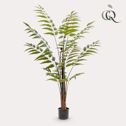 Kunstplant - Rumohra Adiantiformis - Ledervaren - 150 cm - Forestbloom