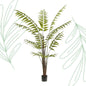 Kunstplant - Rumohra Adiantiformis - Ledervaren - 180 cm - Forestbloom