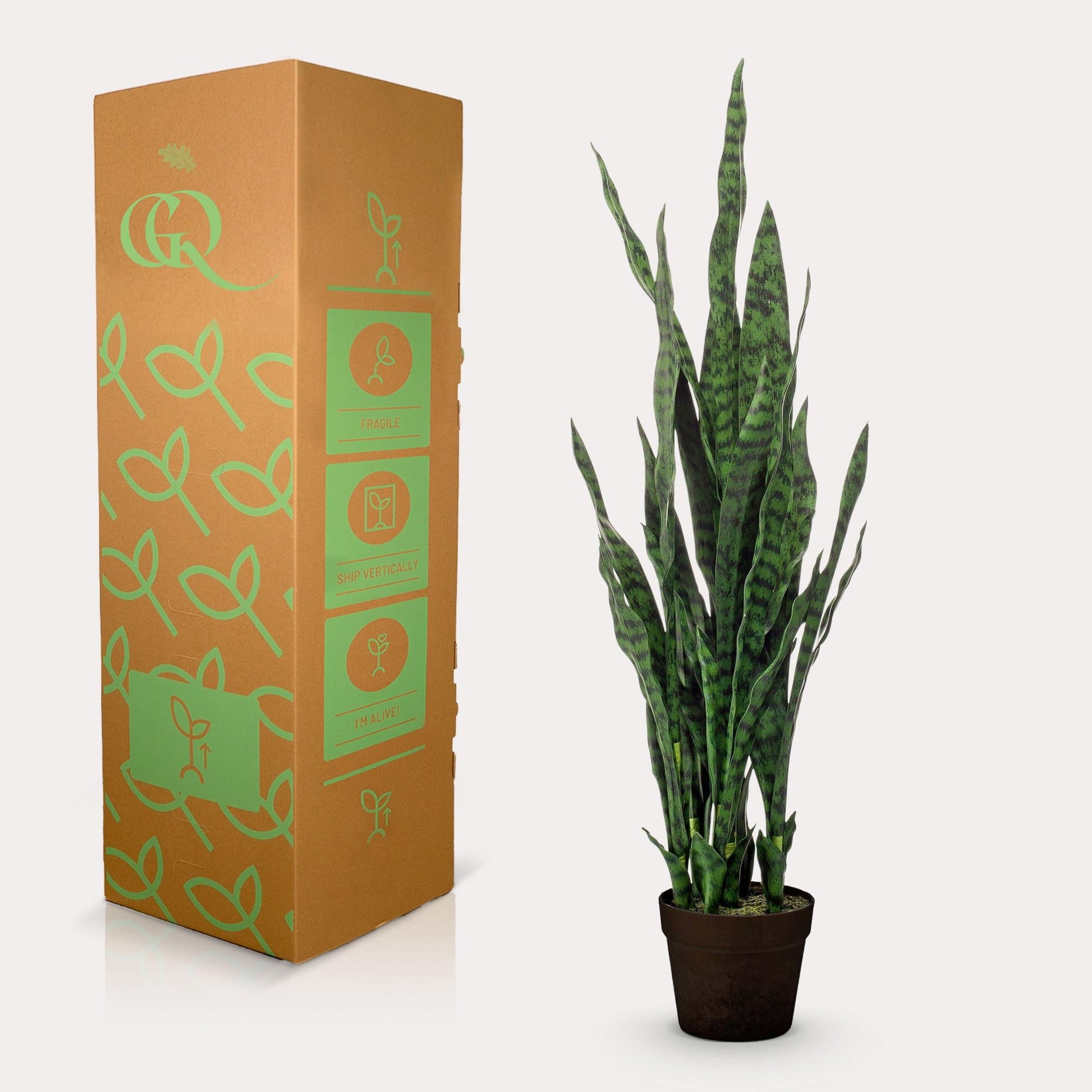 Kunstplant - Sanseveria black coral - Vrouwentong - 97 cm - Forestbloom